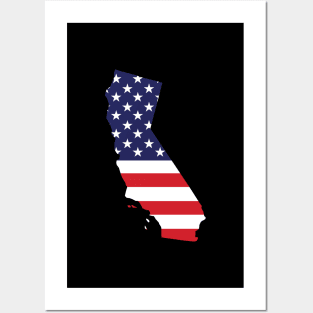 California State Shape Flag Background Posters and Art